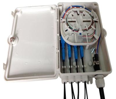 IP65 8 Core FTTC Fiber Optic Termination Boxes 1x8 PLC Splitter