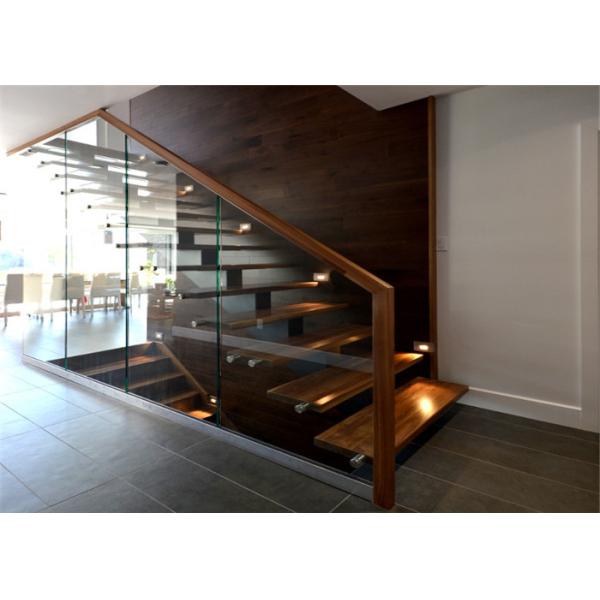 Modern Straight Contemporary Wood Stairs