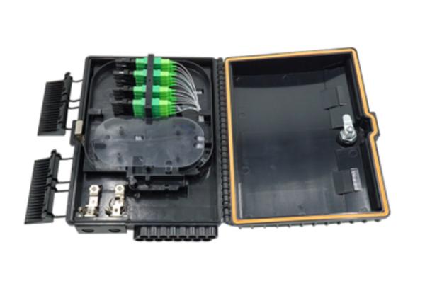 Black Maximum 16Core Fiber Optic Distribution Box SGS Certificate Ftth Junction Box