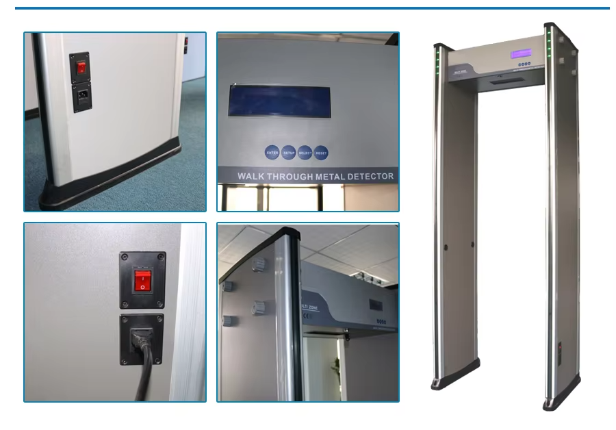 Low Power Consumption Walk Through Metal Detector Gate Easy Installation Security Archway for School Project