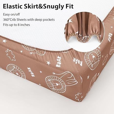 3 Pack Microfiber Baby Crib Sheets 52x28 or 38x26 Inches