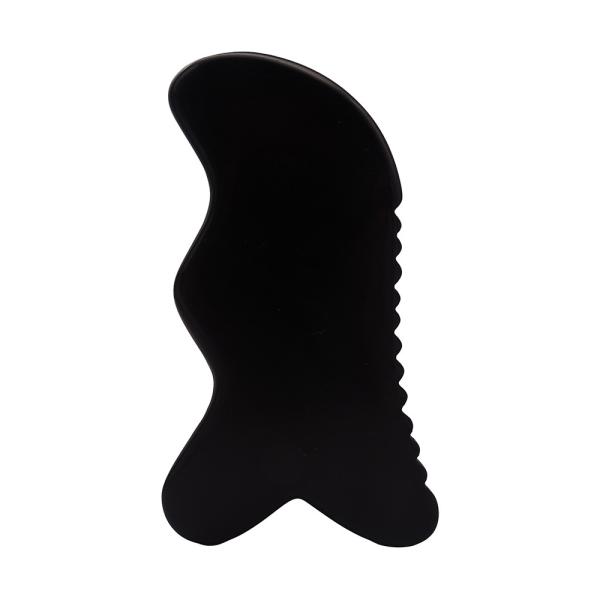 Gua Sha Massage Tool Natural Black Bian Stone Guasha Tool for Foot Neck Back Face Massage