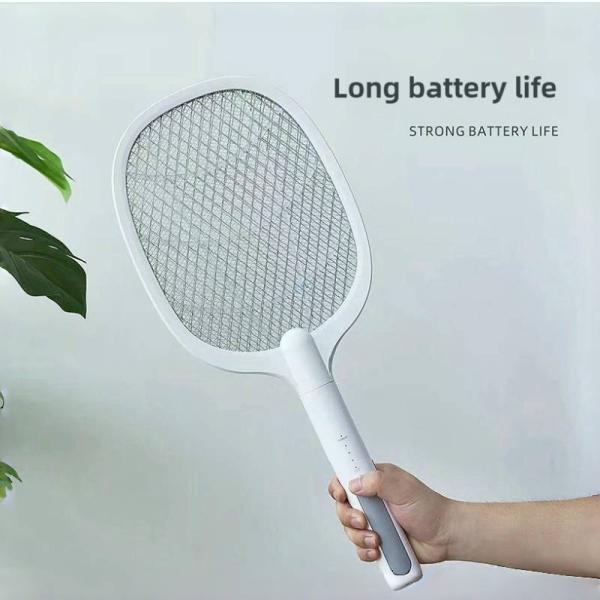JZ UV Light 3000V High Power 2-in-1 Rechargeable Pest Control Fly Catcher Anti Mosquito Killer Lamp Mosquito Swatter