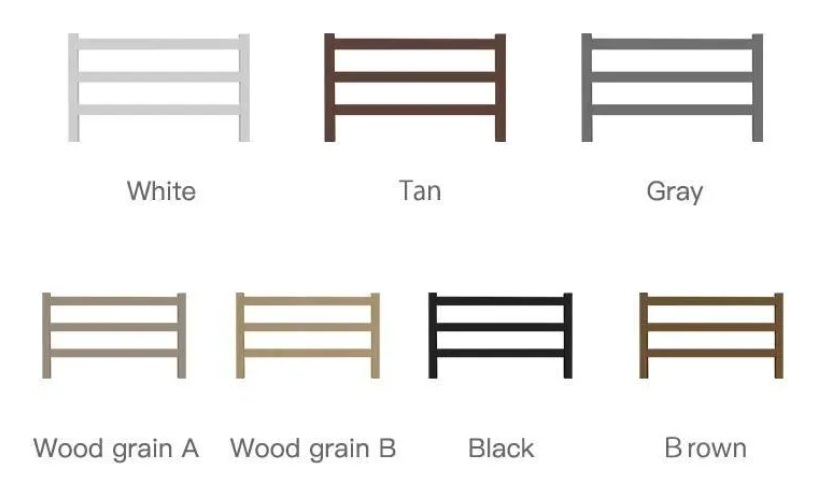 Livestock Farm Pvc Ranch Style Fencing 3 Layer White PVC Horse Fence Trellis/Gate For Versatile Yards