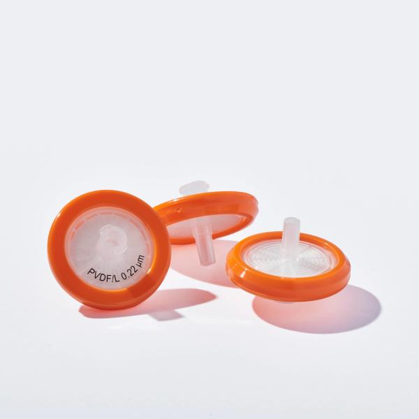 Filtro de jeringuillas de PVDF hidrófilos de laboratorio 0,22 μM 25 mm