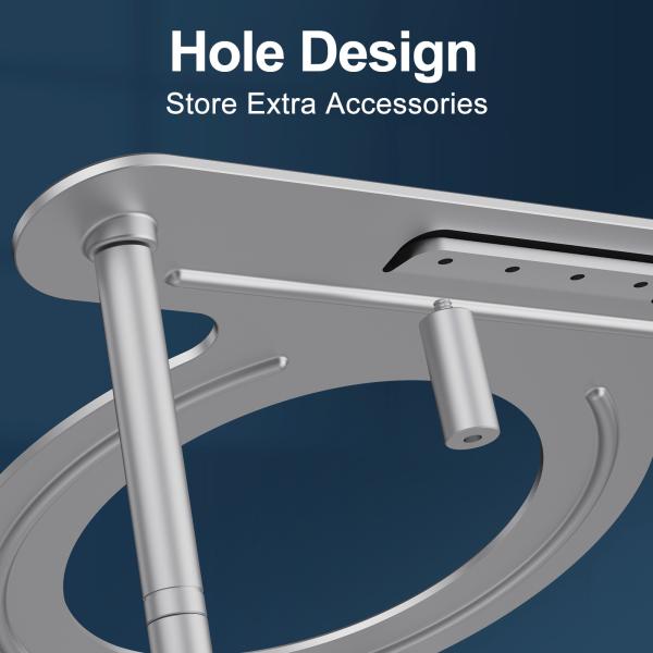 3.0mm Thick Height Adjustable Laptop Table , 614g Laptop Riser Stand