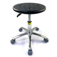 Chaise en polyuréthane à quatre trous ronde noire