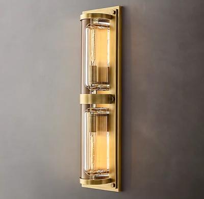 K9 Glass Decorative Wall Lamps Two 40W Gold Crystal Wall Sconce