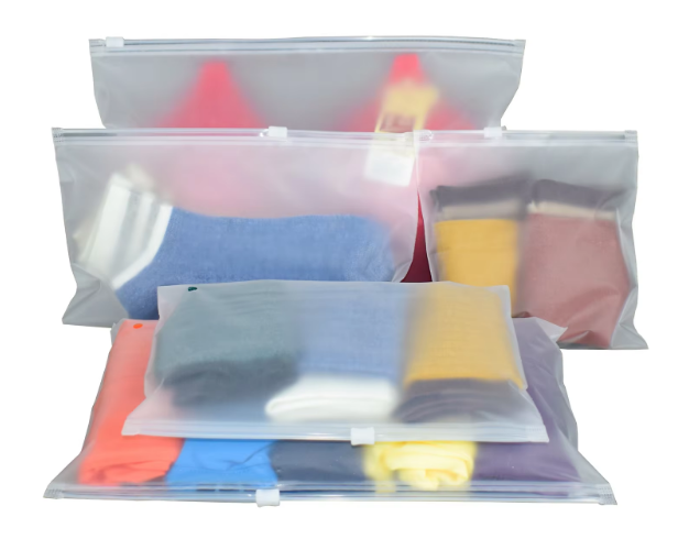 Frosted Zipper Packaging Bags Plastic Self Sealing Bags Clothing Zipper Bags