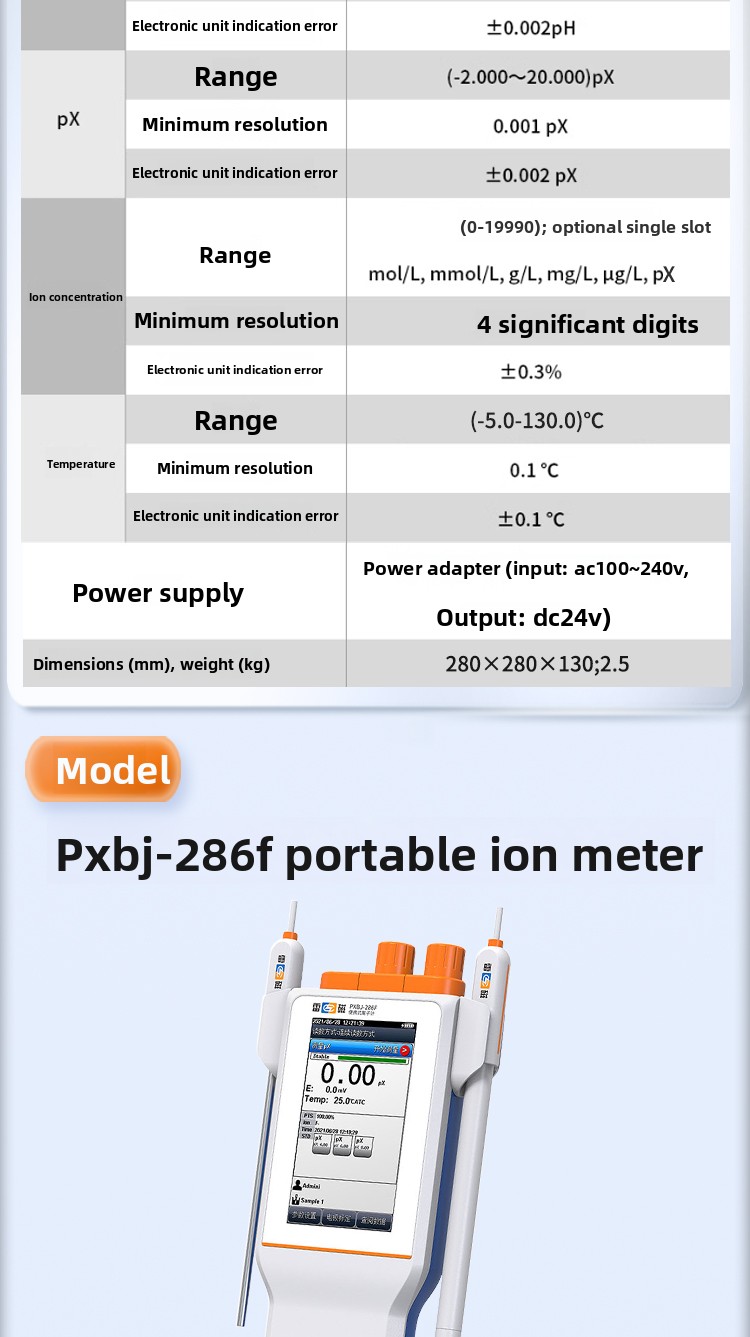 High Accuracy Desktop Ion Meter PXSJ-216F/227L/226T Sodium Ion Concentration Meter DWS-51