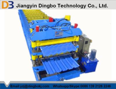 380V 50Hz Steel Tile Forming Machine with Compture Control System / Cr12mov Blade