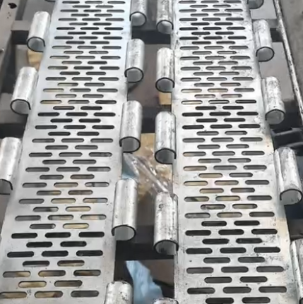 Stainless Steel Perforated Conveyor Belt For French Fries Vegetable Washing Dewatering Cooling Conveyor