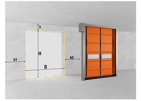Customized Geomagnetic Induction Stacking High Speed Door High Efficiency In Industrial Production Workshops