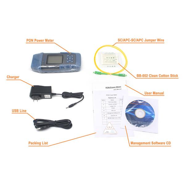 FTTX 1310nm 1490nm 1550nm Longueur d'onde Mètre de puissance de pon optique en fibre optique pour FTTX et FTTH