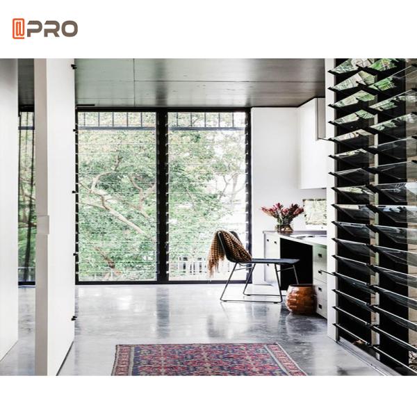 Outdoor Security Aluminium Glass Louver Windows Air Ventilation