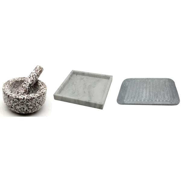 Manual Marble Stone Mortar And Pestle Garlic Masher For Kitchen Herb Spice