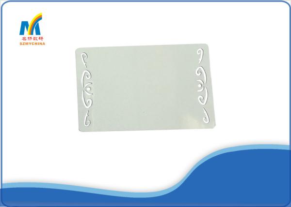 ROHS White Sublimation Metal Business Cards Butterfly Design With 68*54 Mm Print Size