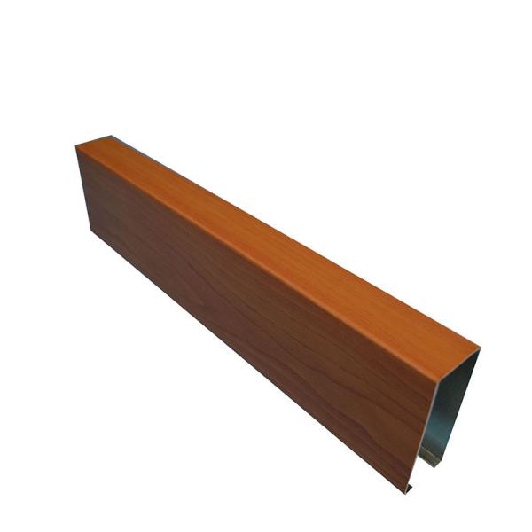 Wood Grain Metal Ceiling Panels Rectangular / Aluminum Composite Panel Cladding