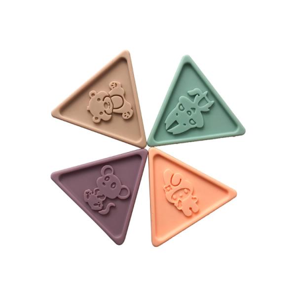 Developmental Children'S Educational Toy Animal Pattern Triangular Building Blocks