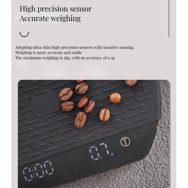 ODM Design Digital Silicone Pad Coffee Weighing Drip Scale with Timer Sustainable Brewing