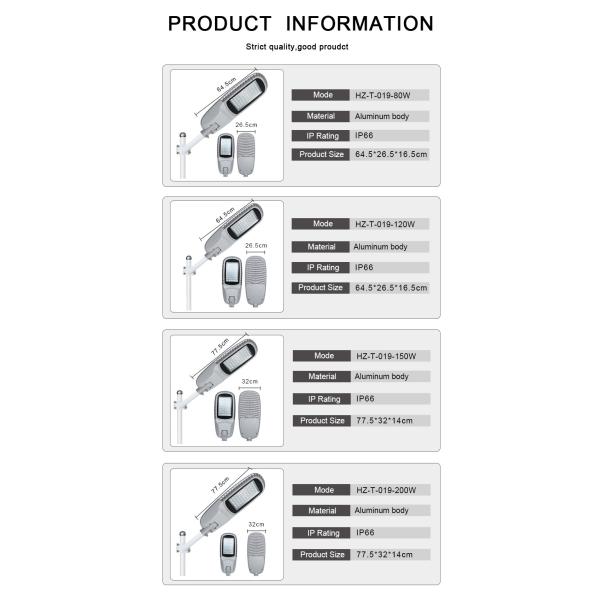 IP66 LED 	cri 75 Solar Powered Street Lights 200W For Theme Park