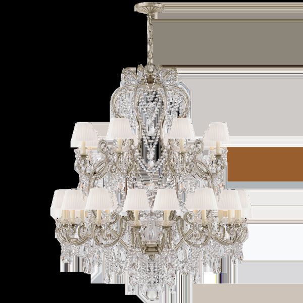 Custom Design Luxury Crystal Shade Pendant Light Chandelier with 50000 Hours Lifespan for Villa Lighting