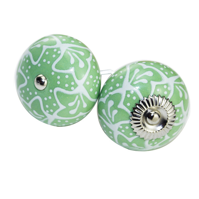 Latest Multi Color Ceramic Round Cabinet Knobs Zinc Drawer Cabinet Door Handle