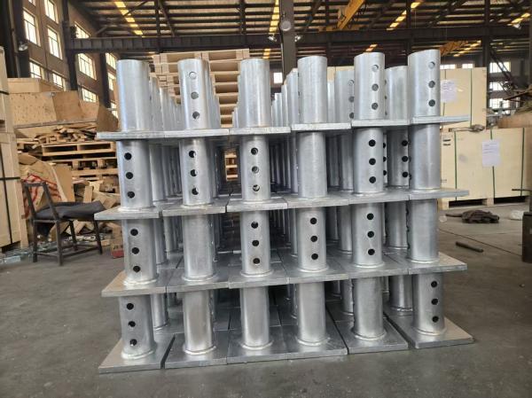 Q355B New Construction Caps For 1 1/2 Round Corner Square Shaft Piles