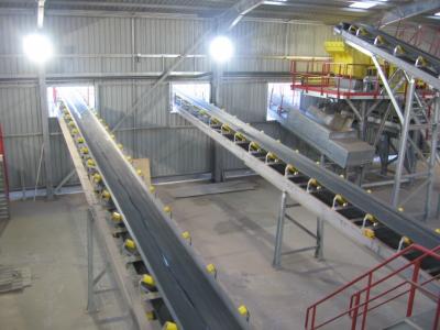 Safety Concrete Conveyor Belt Machine With Pull Cord Switches Long Service Life