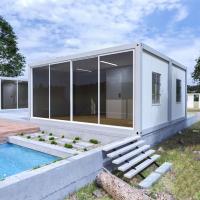 Escritório, casa de contêineres de dois quartos, casa de contêineres móvel modular de 40 pés
