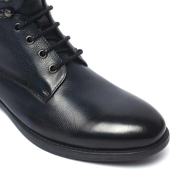 Navy Lace Up Breathable Mens Fashion Dress Boots