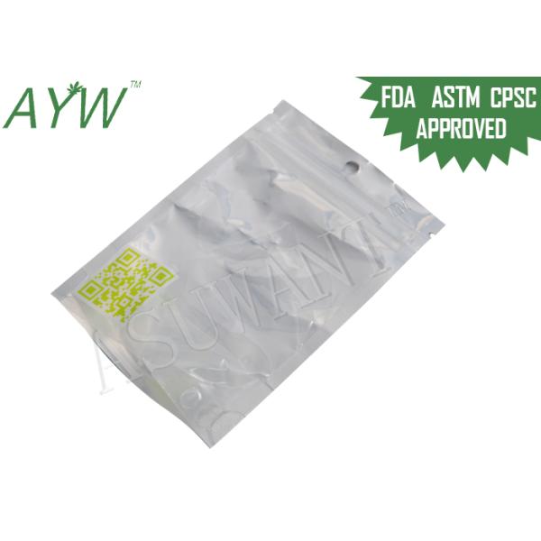 Moisture Resistant Medical Weed k Bags Waterproof With QR Code