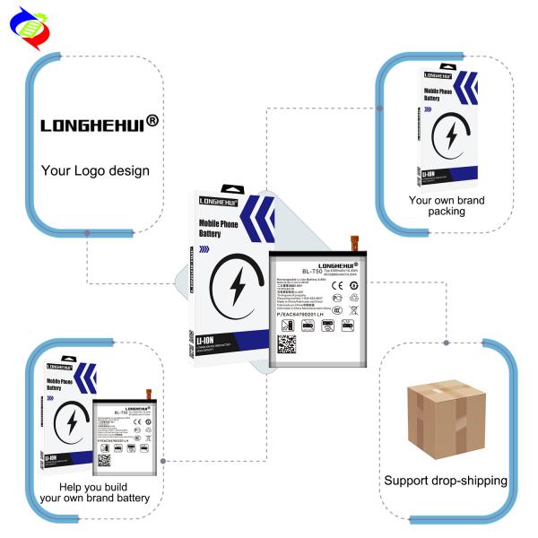 Baterias recarregáveis de 3500 mAh BL-T44 para LG Q60 e K50