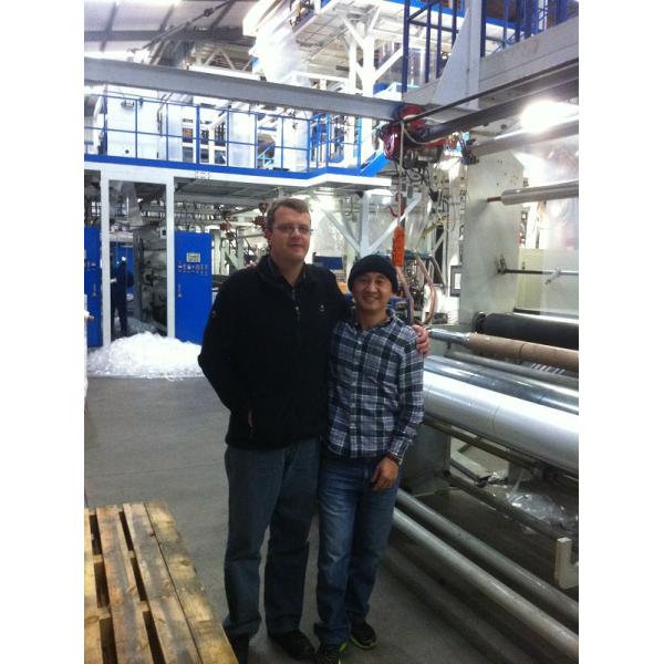 1200mm Rotary Die Head Plastic Film Blowing Machine With Auto Winder