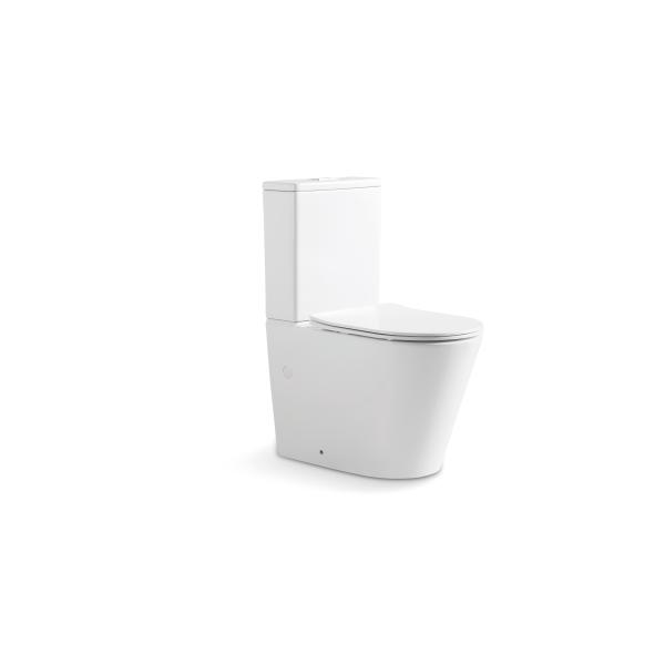 European Ceramic Close Coupled Two Piece Toilet Manufacture Rimless Washing Down Flushing Toilet