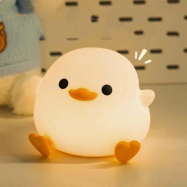 Утка Ночной Свет Для Детей Милая Утка Лампа Перезаряжаемая Снижаемая Ночной Свет Силикон LED Кровать Лампа Детский Ночной Свет