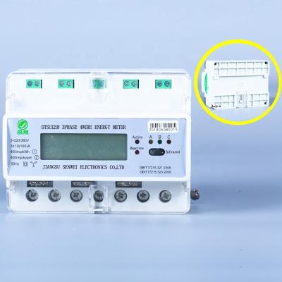 LCD Display 0.5 Class Rail Din Single Phase Meter IP51 Protection for Industrial Applications