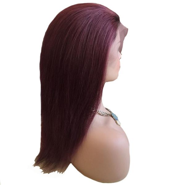 10-24inch Full Cuticle Natural Black Straight Full Lace Hand Made Human Remy Hair Wigs