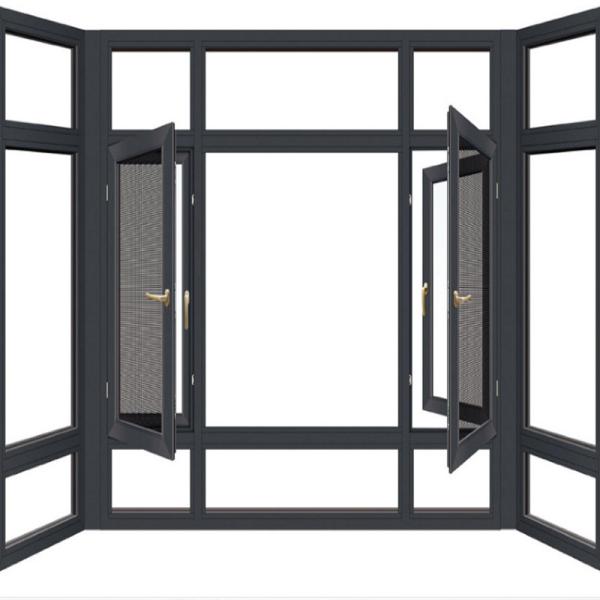 Customized Aluminium Black Casement Windows The Perfect Choice for Louver Curtains