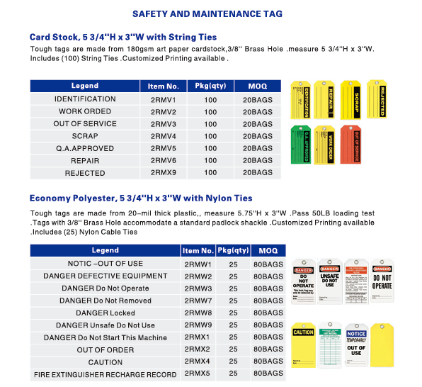 Etiqueta de seguridad de plástico adecuado para el lugar de trabajo con tamaño de agujero de montaje personalizado 3/8 pulgadas