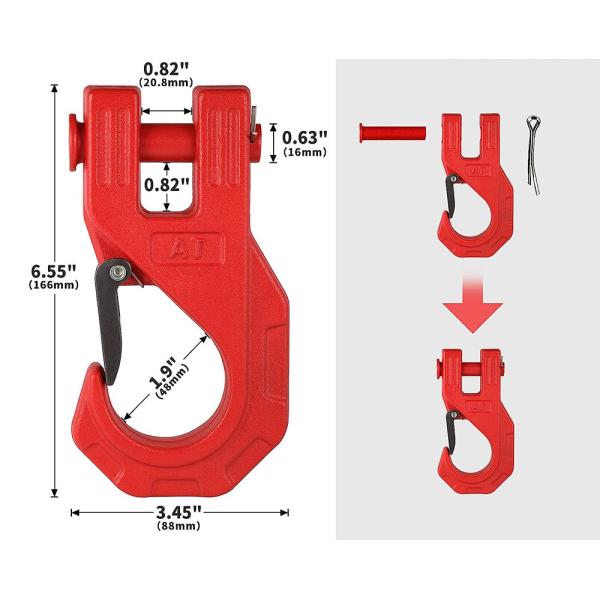 Anillo de remolque para vehículos todoterreno de uso pesado con cubierta protectora y grilletes Tipo