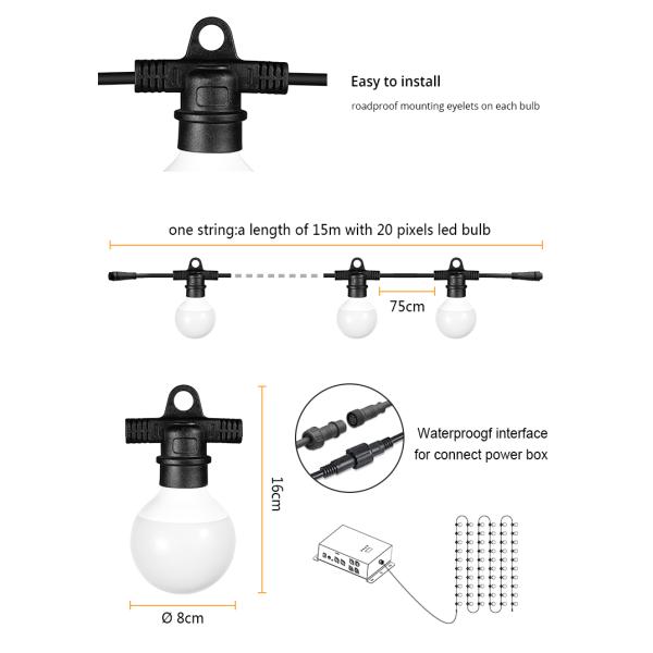 СИД этапа 116W производит эффект светлые света строки глобуса Dmx для внешнего сада