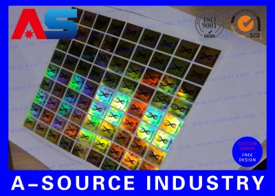 Autocolantes holográficos 3D PET Autocolantes holográficos personalizados / Autocolantes de decalques personalizados com código Scratch Off