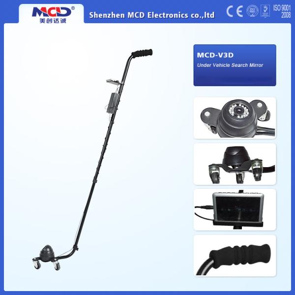 DVR Function Under Vehicle Inspection Camera Three Wheels For Security Checking