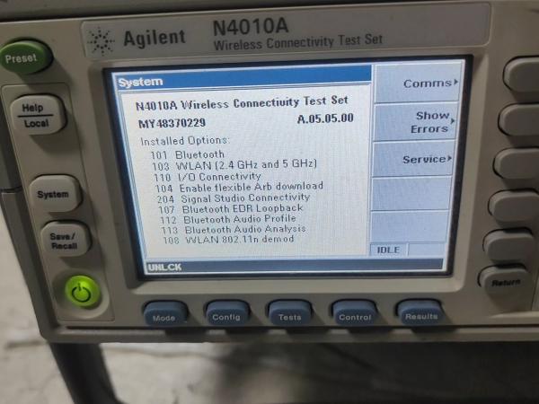 2.4/5 GHz Wireless Connectivity Test Set  Agilent N4010A  6.8 Kg Net