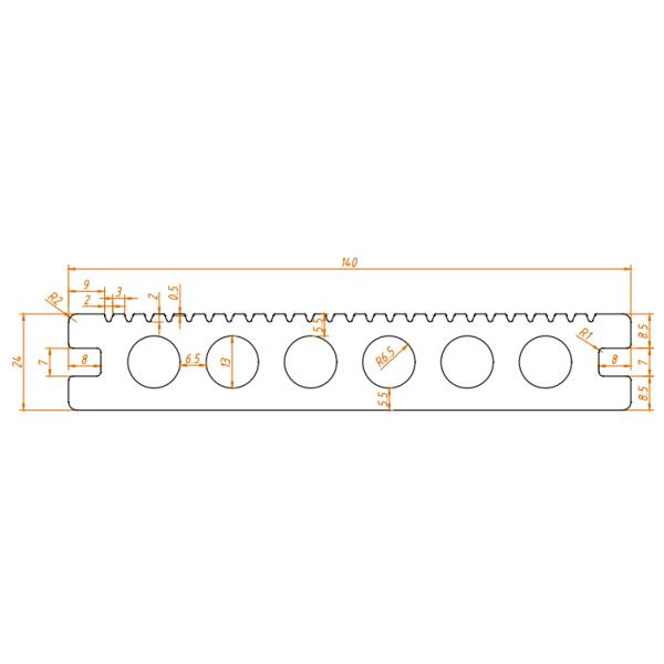 Wood Plastic WPC Extrusion Mould for Decking Floor Wide 150mm Production Line