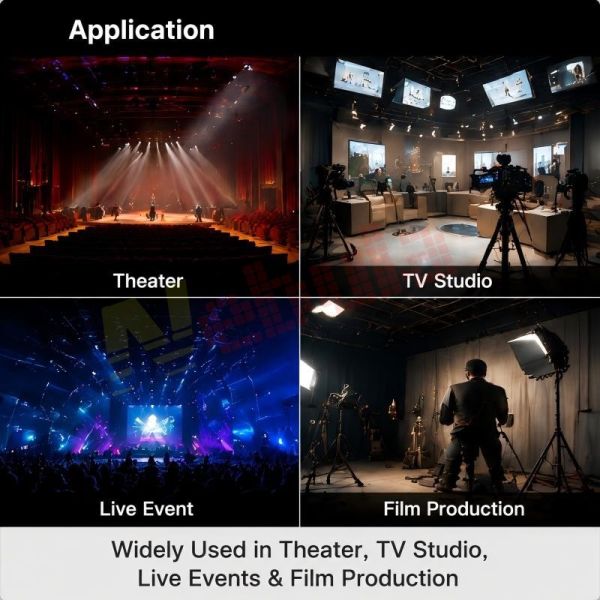 300W LED Fresnel Light Stage Lighting Spot LED Studio Theater Light DMX