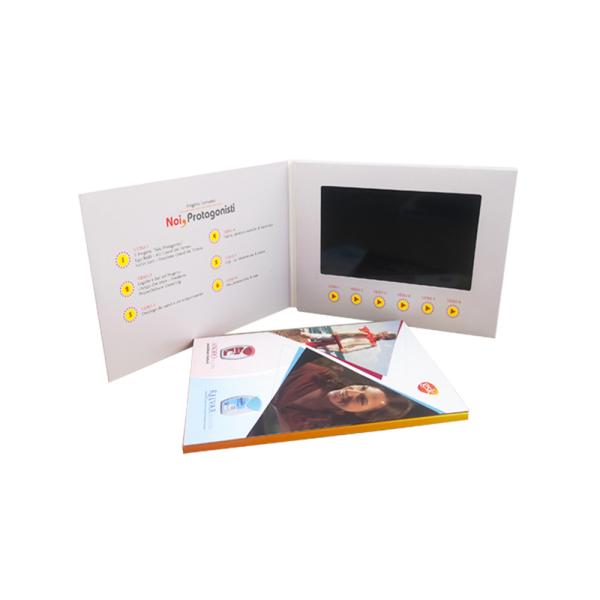 7 do cartão video do encarregado do envio da correspondência do LCD da polegada memória gravável 256MB para o convite