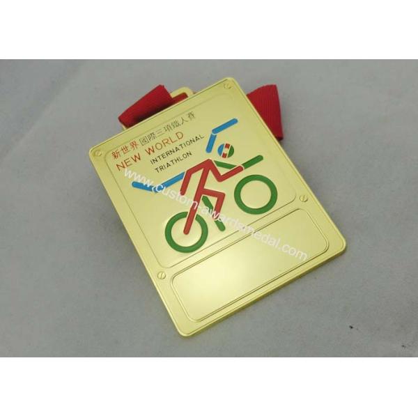 Customized Neck Ribbon Medals Brass Plating For Kids