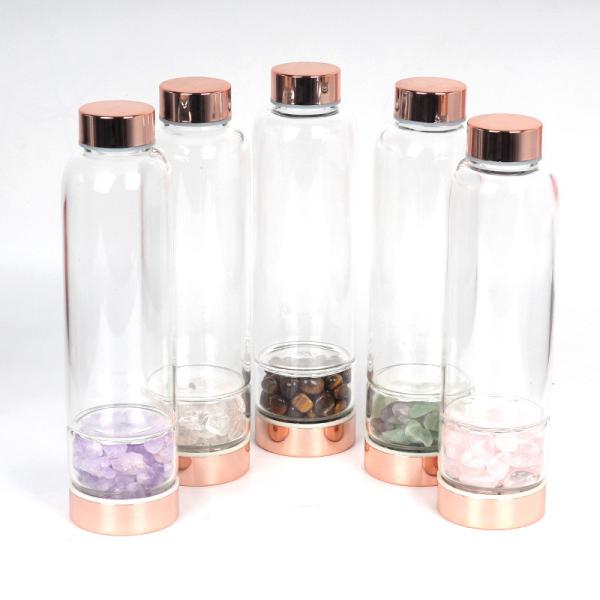 Heat Resistant Shatterproof Water Bottle , Non Toxic Glass Travel Water Bottle